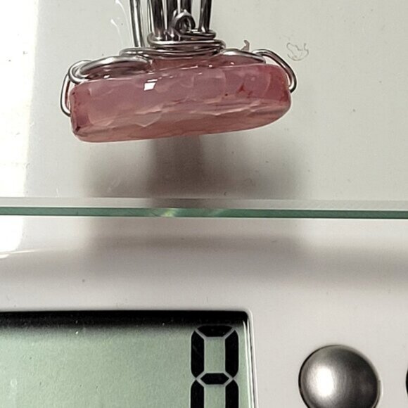 Pink Agate Veins Ring Adjustable Band Handmade Semi Precious Ring - Picture 10 of 10